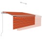 vidaXL Markise Automatisch Einziehbar mit Volant 3x2,5 m Orange Braun vidaXL Markise Automatisch Einziehbar mit Volant 3x2,5 m Orange Braun