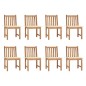 Gartenstühle 8 Stk. mit Kissen Massivholz Teak Gartenstühle 8 Stk. mit Kissen Massivholz Teak