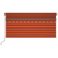 vidaXL Markise Manuell Einziehbar mit Rollo 3x2,5 m Orange & Braun vidaXL Markise Manuell Einziehbar mit Rollo 3x2,5 m Orange & Braun