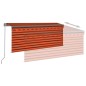 vidaXL Markise Manuell Einziehbar mit Rollo 3x2,5 m Orange & Braun vidaXL Markise Manuell Einziehbar mit Rollo 3x2,5 m Orange & Braun