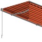 vidaXL Markise Manuell Einziehbar mit Rollo 3x2,5 m Orange & Braun vidaXL Markise Manuell Einziehbar mit Rollo 3x2,5 m Orange & Braun
