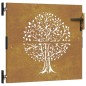 vidaXL Gartentor 85x100 cm Cortenstahl Baum-Design vidaXL Gartentor 85x100 cm Cortenstahl Baum-Design
