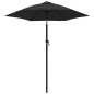 vidaXL Sonnenschirm Schwarz 200 x 224 cm Aluminium vidaXL Sonnenschirm Schwarz 200 x 224 cm Aluminium