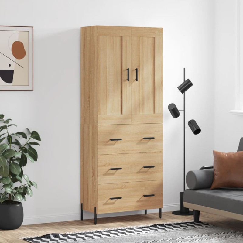 Highboard Sonoma-Eiche 69,5x34x180 cm Holzwerkstoff Highboard Sonoma-Eiche 69,5x34x180 cm Holzwerkstoff