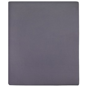vidaXL Spannbettlaken Jersey Anthrazit 180x200 cm Baumwolle