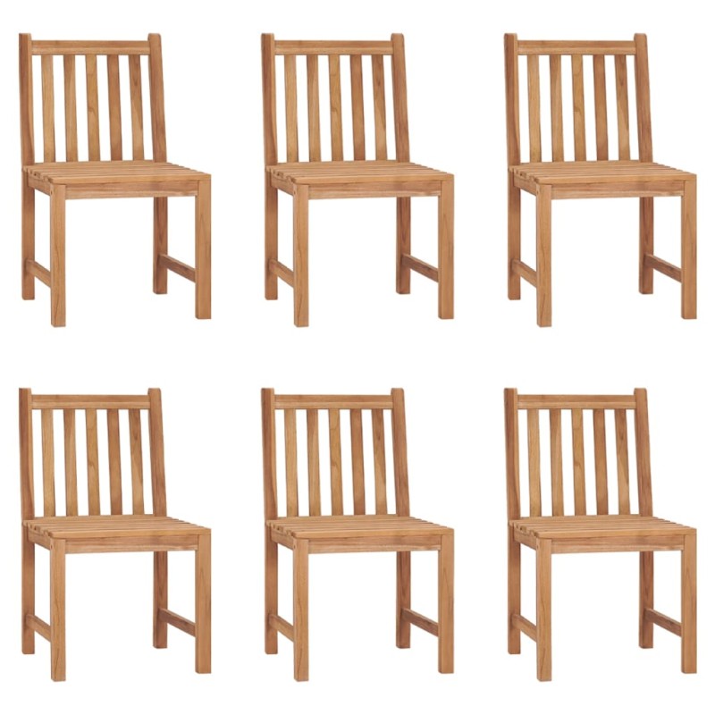 Gartenstühle 6 Stk. Massivholz Teak Gartenstühle 6 Stk. Massivholz Teak