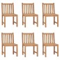 Gartenstühle 6 Stk. Massivholz Teak Gartenstühle 6 Stk. Massivholz Teak