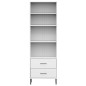 vidaXL Bücherregal OSLO mit 2 Schubladen Weiß 60x35x180 cm Massivholz vidaXL Bücherregal OSLO mit 2 Schubladen Weiß 60x35x180 cm Massivholz