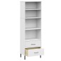 vidaXL Bücherregal OSLO mit 2 Schubladen Weiß 60x35x180 cm Massivholz vidaXL Bücherregal OSLO mit 2 Schubladen Weiß 60x35x180 cm Massivholz