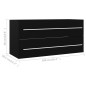 vidaXL Waschbeckenunterschrank Schwarz 100x38,5x48 cm Holzwerkstoff vidaXL Waschbeckenunterschrank Schwarz 100x38,5x48 cm Holzwerkstoff