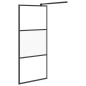 vidaXL Duschwand für Walk-In Dusche 90x195 cm ESG Halbmattiert Schwarz vidaXL Duschwand für Walk-In Dusche 90x195 cm ESG Halbmattiert Schwarz
