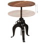 vidaXL Bartisch Massives Altholz 75x(76-110) cm vidaXL Bartisch Massives Altholz 75x(76-110) cm