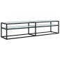 vidaXL TV-Schrank Weiß Marmor-Optik 180x40x40,5 cm Hartglas vidaXL TV-Schrank Weiß Marmor-Optik 180x40x40,5 cm Hartglas