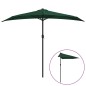 vidaXL Balkon-Sonnenschirm mit Alu-Mast Grün 270x144 cm Halbrund vidaXL Balkon-Sonnenschirm mit Alu-Mast Grün 270x144 cm Halbrund