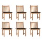 Gartenstühle 6 Stk. mit Kissen Massivholz Teak Gartenstühle 6 Stk. mit Kissen Massivholz Teak