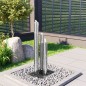vidaXL Gartenbrunnen Silbern 48x34x88 cm Edelstahl vidaXL Gartenbrunnen Silbern 48x34x88 cm Edelstahl
