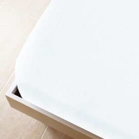 vidaXL Spannbettlaken Jersey Weiß 180x200 cm Baumwolle