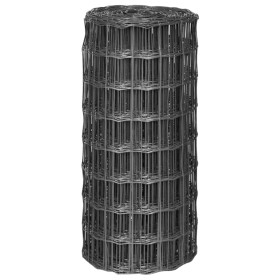 vidaXL Eurozaun Stahl 25 x 0,8 m Grau