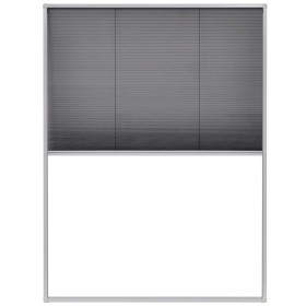 vidaXL Insektenschutz-Plissee für Fenster Aluminium 60 x 80 cm 