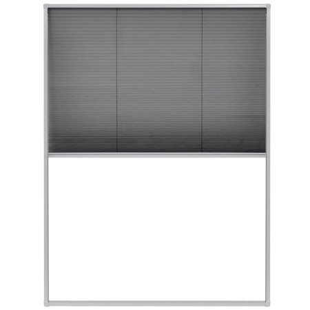 vidaXL Insektenschutz-Plissee für Fenster Aluminium 60 x 80 cm 