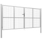 vidaXL Gartentor Verzinkter Stahl 415 x 200 cm Silbern vidaXL Gartentor Verzinkter Stahl 415 x 200 cm Silbern