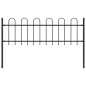 vidaXL Gartenzaun mit Bügel-Design Stahl 1,7 m Schwarz vidaXL Gartenzaun mit Bügel-Design Stahl 1,7 m Schwarz