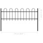 vidaXL Gartenzaun mit Bügel-Design Stahl 1,7 m Schwarz vidaXL Gartenzaun mit Bügel-Design Stahl 1,7 m Schwarz