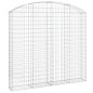 vidaXL Gabione mit Hochbogen 200x30x180/200 cm Verzinktes Eisen vidaXL Gabione mit Hochbogen 200x30x180/200 cm Verzinktes Eisen