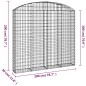 vidaXL Gabione mit Hochbogen 200x30x180/200 cm Verzinktes Eisen vidaXL Gabione mit Hochbogen 200x30x180/200 cm Verzinktes Eisen