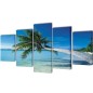 Bilder Dekoration Set Strand mit Palmen 200 x 100 cm Bilder Dekoration Set Strand mit Palmen 200 x 100 cm
