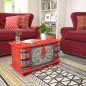vidaXL Aufbewahrungstruhe Rot Mangoholz 80x40x45 cm vidaXL Aufbewahrungstruhe Rot Mangoholz 80x40x45 cm