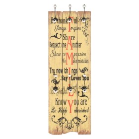 vidaXL Wandgarderobe mit 6 Haken 120 x 40 cm "FAMILY" 