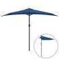 vidaXL Balkon-Sonnenschirm Alu-Mast Blau 300x155x223cm Halbrund vidaXL Balkon-Sonnenschirm Alu-Mast Blau 300x155x223cm Halbrund