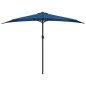 vidaXL Balkon-Sonnenschirm Alu-Mast Blau 300x155x223cm Halbrund vidaXL Balkon-Sonnenschirm Alu-Mast Blau 300x155x223cm Halbrund