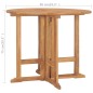vidaXL Klappbarer Garten-Esstisch Ø90x75 cm Massivholz Teak vidaXL Klappbarer Garten-Esstisch Ø90x75 cm Massivholz Teak