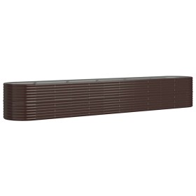 vidaXL Hochbeet Pulverbeschichteter Stahl 440x80x68 cm Braun