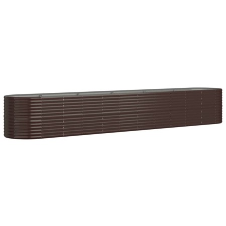 vidaXL Hochbeet Pulverbeschichteter Stahl 440x80x68 cm Braun