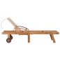 Sonnenliegen 2 Stk. mit Auflagen Grau Massivholz Teak Sonnenliegen 2 Stk. mit Auflagen Grau Massivholz Teak