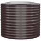 vidaXL Hochbeet Pulverbeschichteter Stahl 440x80x68 cm Braun vidaXL Hochbeet Pulverbeschichteter Stahl 440x80x68 cm Braun