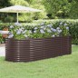 vidaXL Hochbeet Pulverbeschichteter Stahl 249x100x68 cm Braun vidaXL Hochbeet Pulverbeschichteter Stahl 249x100x68 cm Braun