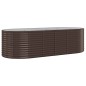 vidaXL Hochbeet Pulverbeschichteter Stahl 249x100x68 cm Braun vidaXL Hochbeet Pulverbeschichteter Stahl 249x100x68 cm Braun