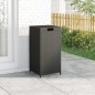vidaXL Müllbehälter Schwarz 40x40x80 cm Poly Rattan vidaXL Müllbehälter Schwarz 40x40x80 cm Poly Rattan