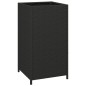 vidaXL Müllbehälter Schwarz 40x40x80 cm Poly Rattan vidaXL Müllbehälter Schwarz 40x40x80 cm Poly Rattan