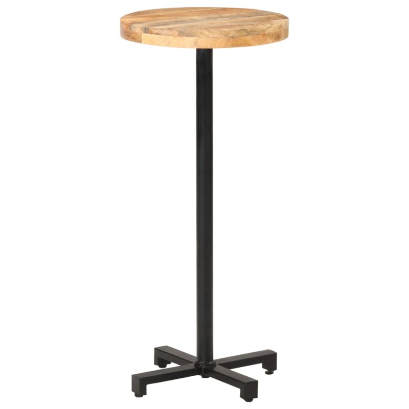 vidaXL Bartisch Rund Ø50x110 cm Raues Mangoholz vidaXL Bartisch Rund Ø50x110 cm Raues Mangoholz