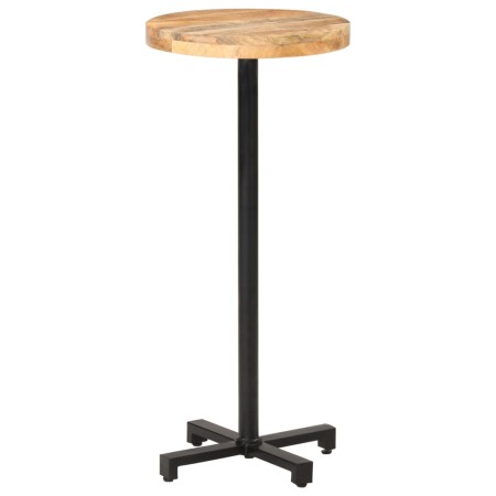vidaXL Bartisch Rund Ø50x110 cm Raues Mangoholz