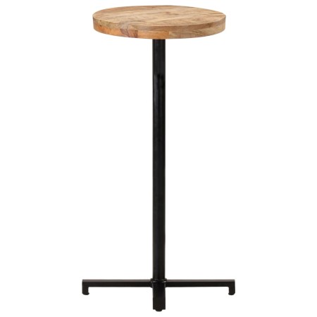 vidaXL Bartisch Rund Ø50x110 cm Raues Mangoholz