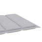 Sonnenliegen 2 Stk. mit Auflagen Grau Massivholz Teak Sonnenliegen 2 Stk. mit Auflagen Grau Massivholz Teak