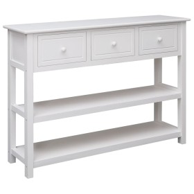 vidaXL Sideboard Weiß 108x30x76 cm Massivholz Paulownia 