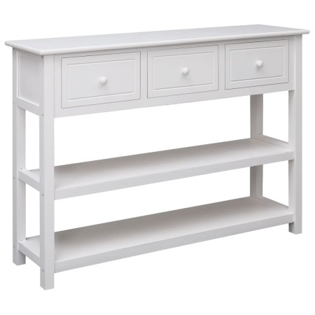 vidaXL Sideboard Weiß 108x30x76 cm Massivholz Paulownia 