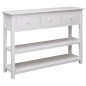 vidaXL Sideboard Weiß 108x30x76 cm Massivholz Paulownia vidaXL Sideboard Weiß 108x30x76 cm Massivholz Paulownia